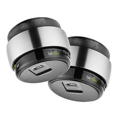 Bitmore e-Wave 2.0 Stereo Bluetooth Wireless BT Speakers for iPhone, iPad, iPod