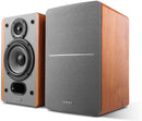 Edifier P12 Passive Bookshelf Speakers - 2-way Speakers with Built-in Wall-Mount Bracket - Wood Color