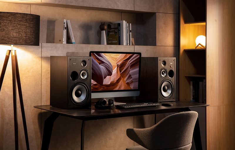 Edifier R2850DB 3-Way Active 150W RMS Tri-Amp Active Studio Monitor Speakers, Bluetooth V5.1 Wireless Speakers with Sub-Out