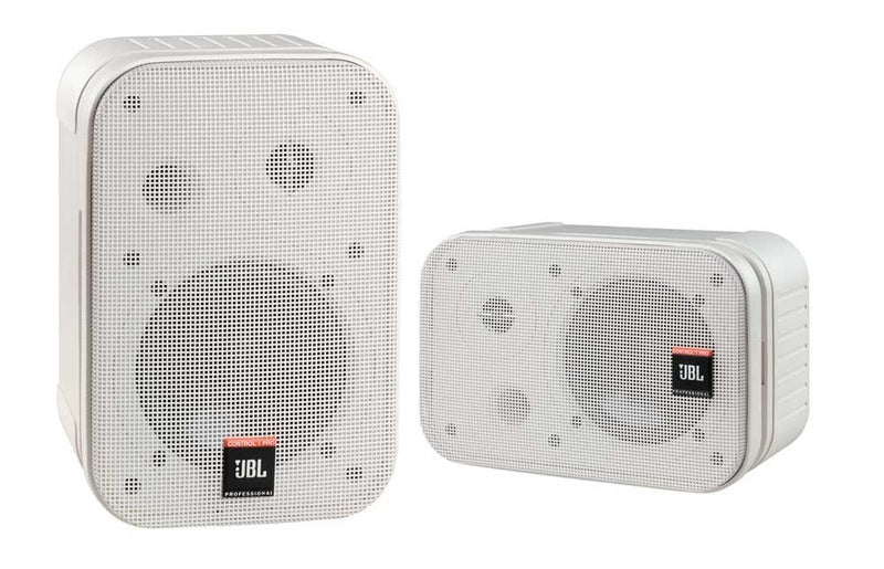 Control 1 Pro Two-Way Professional Compact Loudspeaker System - White (Pair)