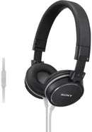 Sony MDR-ZX610 Noise Isolating Headphones with Smartphone Control, Mic, Cord - Black