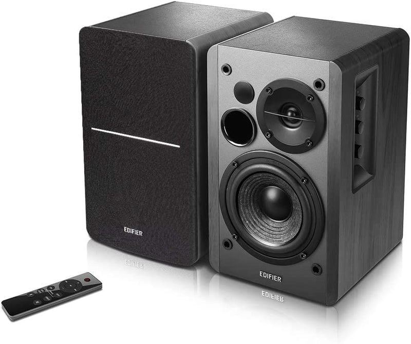 Edifier R1280DBS Active Bluetooth 42W Bookshelf Studio Speakers with Optical Input & Subwoofer Line Out - Black