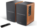 Edifier R1280DBS Active Bluetooth 42W Bookshelf Studio Speakers with Optical Input & Subwoofer Line Out - Brown/Wood Grain