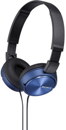 Sony ZX310AP On-Ear Headphones Compatible with Smartphones, Tablets and MP3 Devices - Metallic -Blue