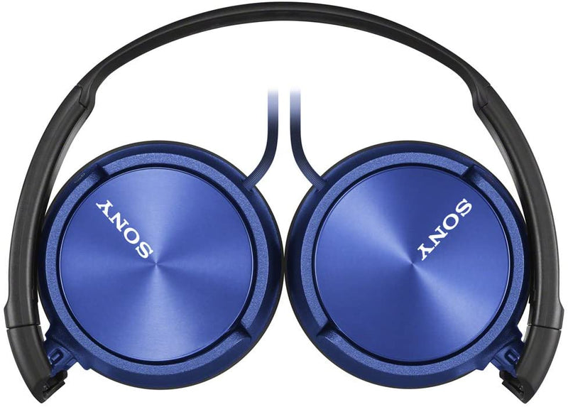 Sony ZX310AP On-Ear Headphones Compatible with Smartphones, Tablets and MP3 Devices - Metallic -Blue