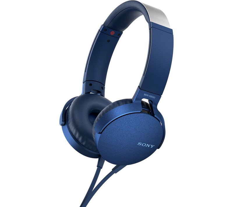 Sony MDR-XB550AP On-Ear Headphones - Blue