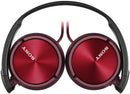 Sony ZX310AP On-Ear Headphones Compatible with Smartphones, Tablets and MP3 Devices - Red