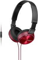 Sony ZX310AP On-Ear Headphones Compatible with Smartphones, Tablets and MP3 Devices - Red