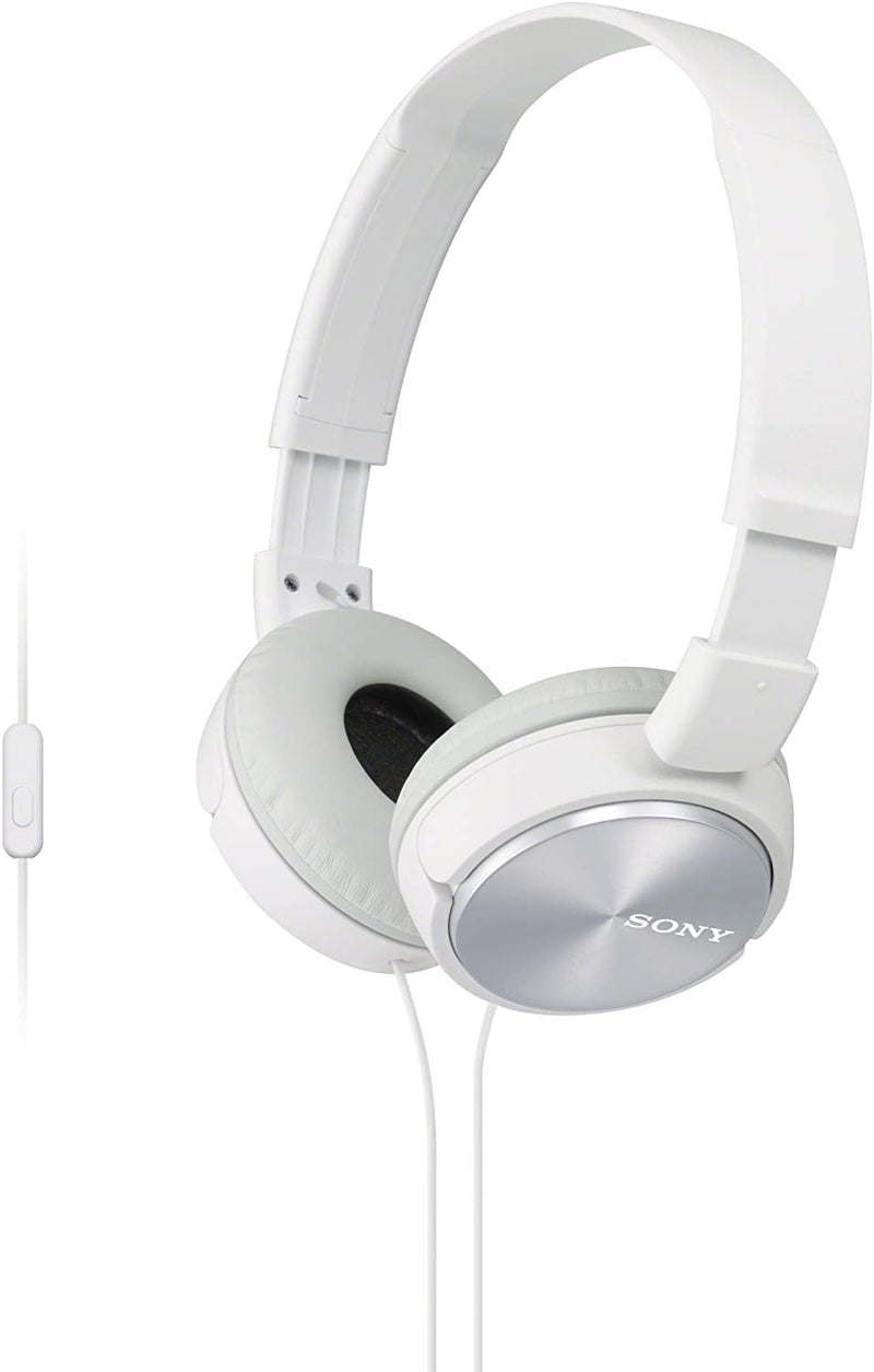 Sony ZX310AP On-Ear Headphones Compatible with Smartphones, Tablets and MP3 Devices -White