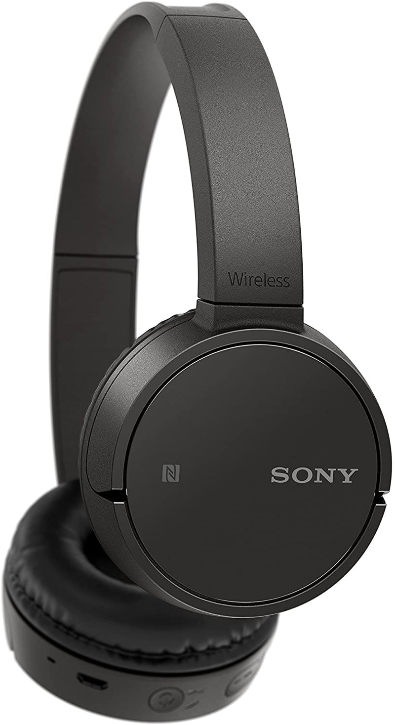 Sony WH-CH500 Wireless Bluetooth NFC On-Ear Headphones with 20 hours Battery Life - Black