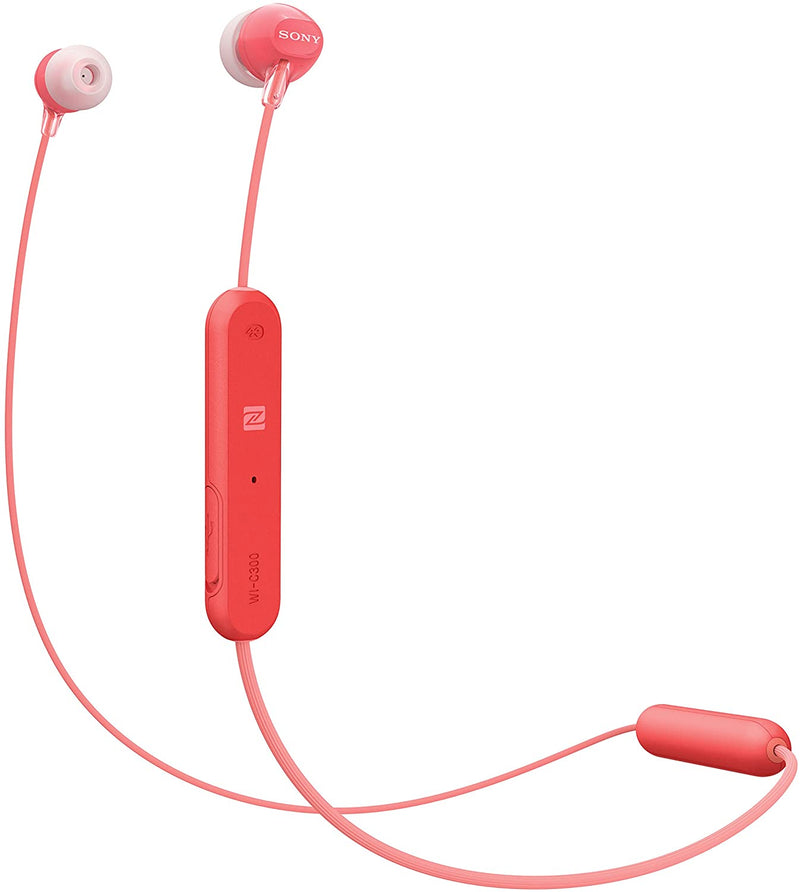 Sony WI-C300 Wireless In-Ear Bluetooth/NFC Headphones - Red