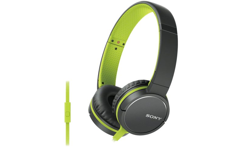 Sony MDR-ZX660AP Lightweight Over-Ear Headphone with Smartphone Control -Green