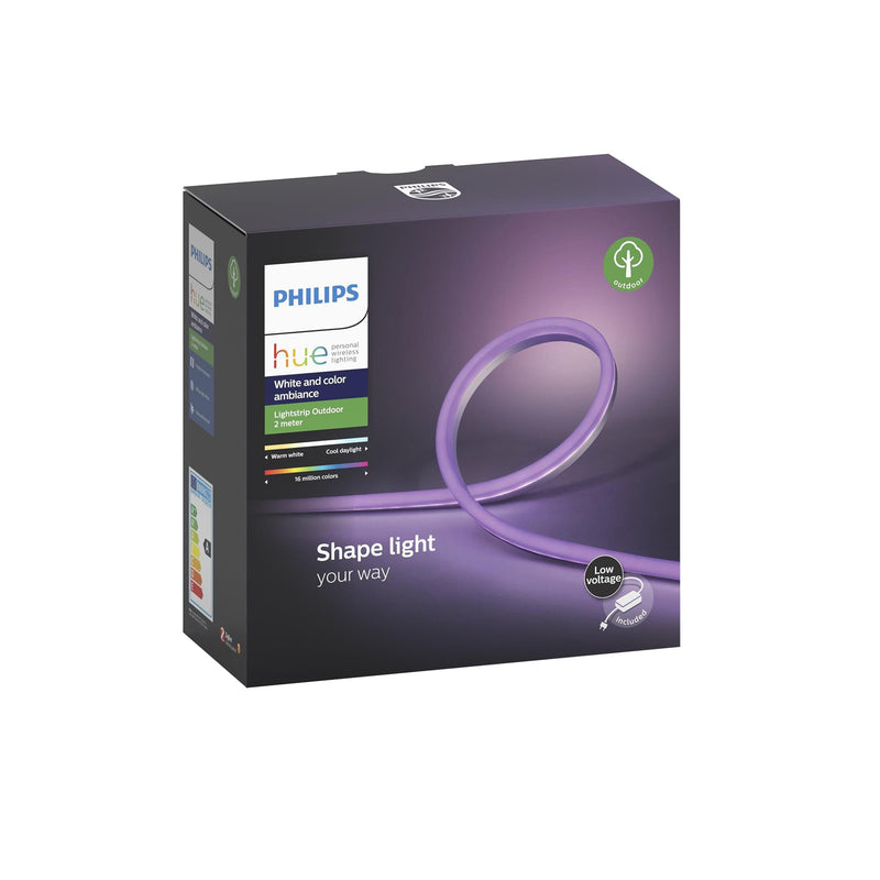 Philips Hue Smart Outdoor Lightstrip White and Colour Ambiance [2m] Waterproof Base Kit (Works with Alexa, Google Assistant and Apple HomeKit)