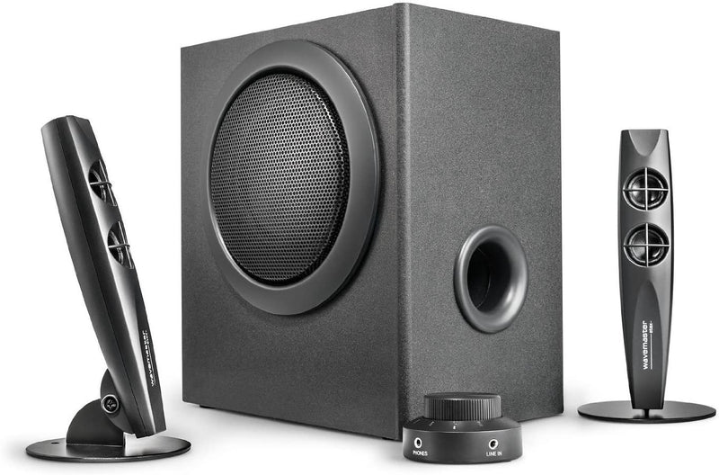 wavemaster STAX - 2.1 Stereo Speaker System/Set (46 Watt) for TV, gaming, smartphone, PC, tablet